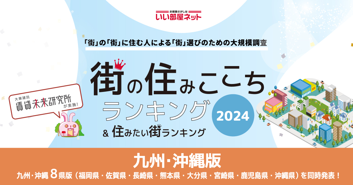 いい部屋ネット 街の住みここちランキング＆住みたい街ランキング２０２４＜鹿児島県版＞